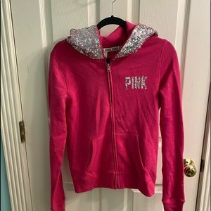 Pink Victoria Secret Zip Hoodie